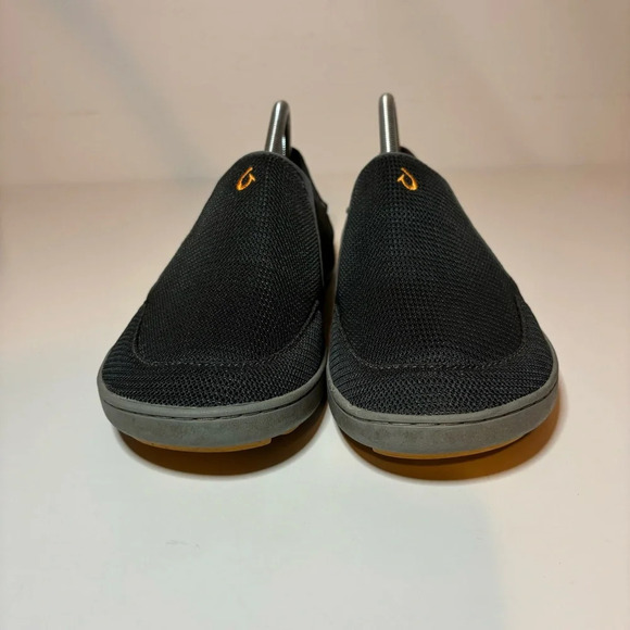 Olukai Nohea Mesh Sneakers Men's 8 M Black Grey Slip-On Loafers Collapsible heel - Picture 5 of 9